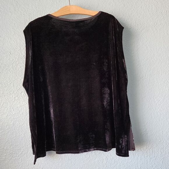 Marc new york velvet and sequins boxi half open sides top - Picture 5 of 12